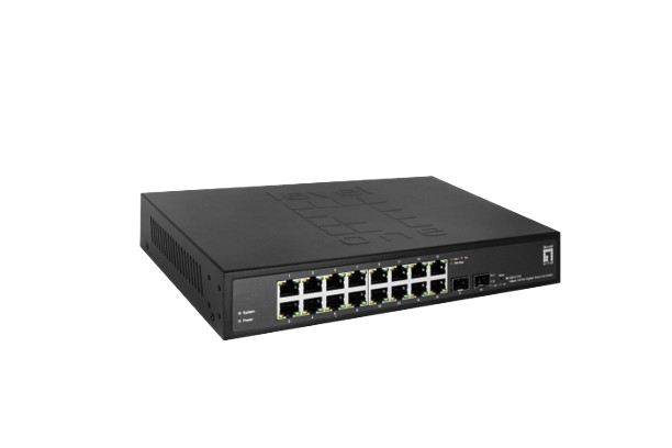 Hilbert 18-Port Gigabit Smart Lite Switch, 16 x Gigabit RJ45, 2 x Gigabit SFP